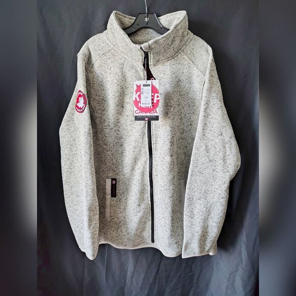 $185NWT Women's Canada Weather Gear Size 2X Color Heather Oatmeal Sweater Jacket - Picture 4 of 14